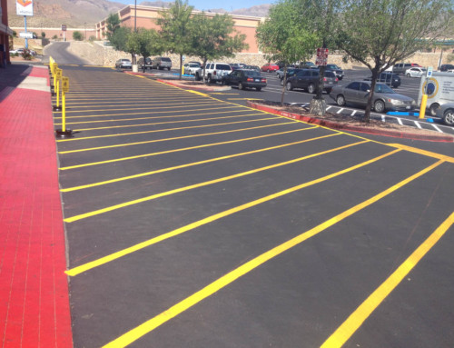 Seal coat with striping